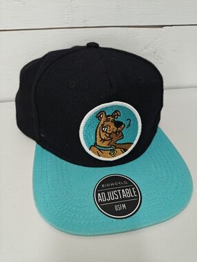 Scooby-Doo Bioworld Black & Teal Snapback Hat One Size